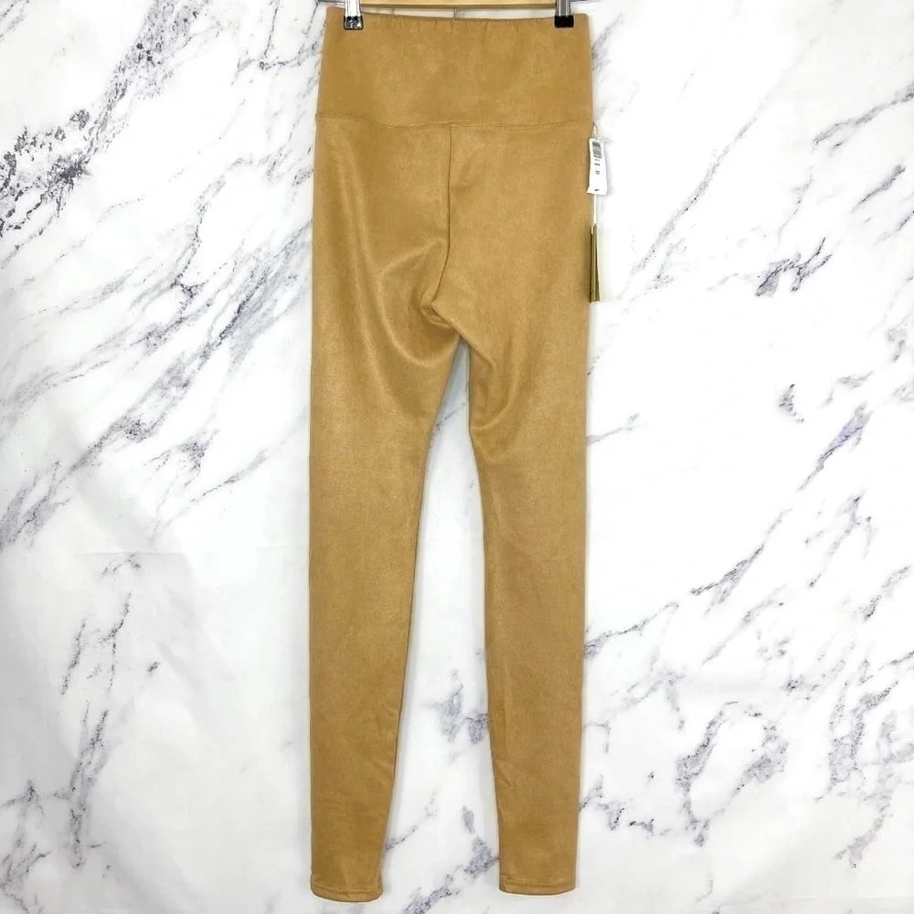 Wilfred Free | Aritzia | Daria Vegan Suede Leggings | Caramel | Sz S - Picture 6 of 9